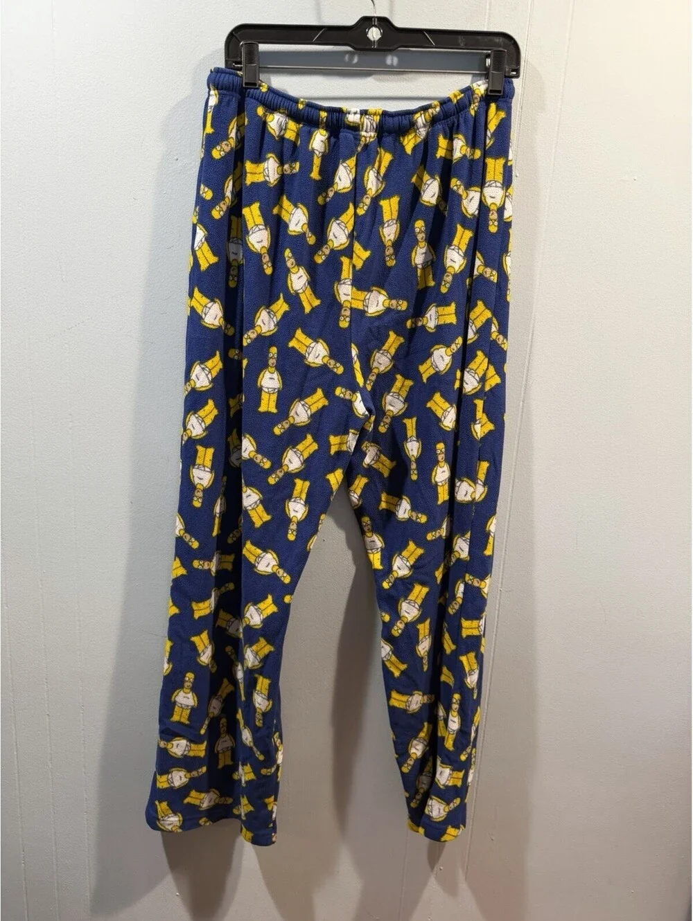 Mens The Simpsons Pajama Pants Size Large Blue Homer Print